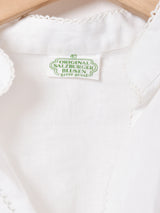 オーストリア製 刺繍入り クロップドブラウス