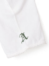 オーストリア製 刺繍入り クロップドブラウス