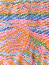 70's   ラメ糸混 総柄ホルターネックワンピース