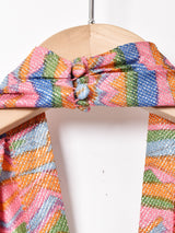 70's   ラメ糸混 総柄ホルターネックワンピース