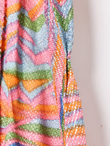 70's   ラメ糸混 総柄ホルターネックワンピース