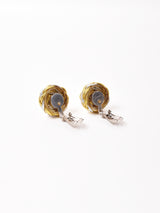 スパイラル イヤリング ゴールド×シルバー