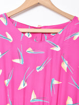 アメリカ製 総柄長袖ワンピース