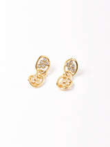 チェーン ピアス ゴールド×シルバー