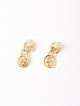 チェーン ピアス ゴールド×シルバー