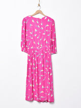 アメリカ製 総柄長袖ワンピース