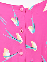 アメリカ製 総柄長袖ワンピース