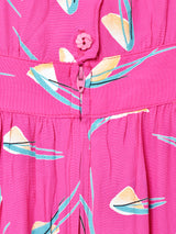 アメリカ製 総柄長袖ワンピース