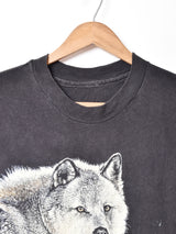オオカミ プリントTシャツ