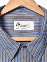 アメリカ製 パッチ付き 半袖ワークシャツ