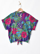 半袖 裾結び半袖シャツ