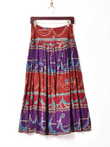 総柄 フレアスカート