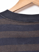 アメリカ製 ボーダー サックス プリントTシャツ