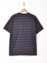 アメリカ製 ボーダー サックス プリントTシャツ