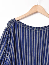 ラメ ストライプ プリーツワンピース