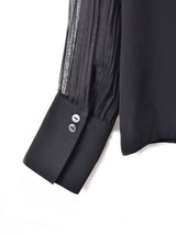 ドイツ製 シアースリーブ フリルブラウス