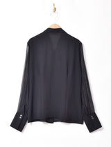 ドイツ製 シアースリーブ フリルブラウス