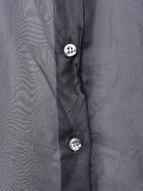 レース×ビーズ デザイン 長袖 シアーシャツ