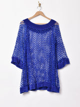 7分袖 メッシュトップス