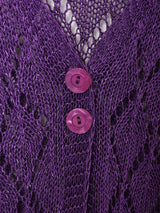 半袖 クロシェカーディガン