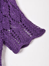 半袖 クロシェカーディガン