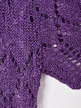 半袖 クロシェカーディガン