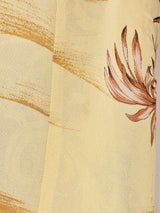 総柄 半袖 シアーシャツ