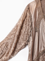 イタリア製 織り柄 装飾 長袖ブラウス