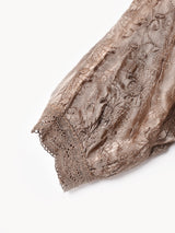 イタリア製 織り柄 装飾 長袖ブラウス