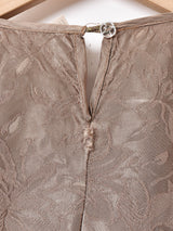 イタリア製 織り柄 装飾 長袖ブラウス