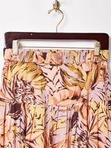 総柄 ベルト付き フレアスカート