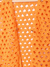 ロングクロシェベスト