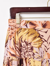 総柄 ベルト付き フレアスカート