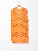 ロングクロシェベスト