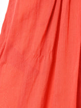 切り替えデザイン サイドボタン フレアスカート