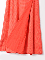 ドット柄 リバーシブル ラップスカート