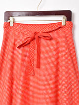 ドット柄 リバーシブル ラップスカート