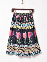 総柄 フレアスカート