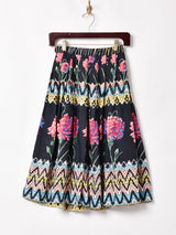 総柄 フレアスカート