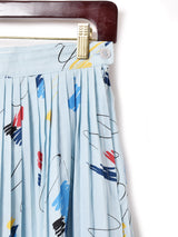 総柄 プリーツ ティアードスカート