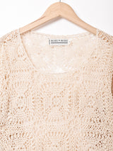 半袖クロシェトップス