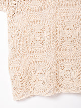 半袖クロシェトップス