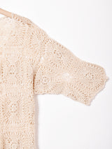 半袖クロシェトップス