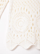 イタリア製 長袖 クロシェトップス