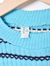 ボーダー 半袖セーター