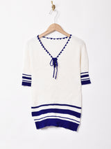 ラインデザイン 半袖セーター