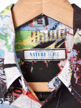 総柄半袖シャツ ニューヨーク