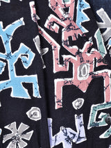 総柄 オープンカラーシャツ