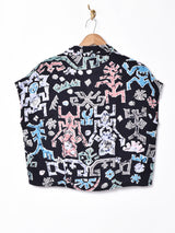 総柄 オープンカラーシャツ