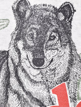 アニマルプリント ハーフジップスウェットシャツ